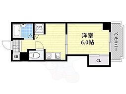 サンクリエイト江坂 1Kの間取図画像