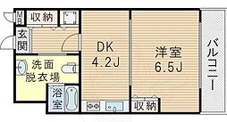 アーキグレース新大阪 1DKの間取図画像