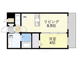 S-RESIDENCE東三国amante 1LDKの間取図画像