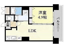 ノルデンタワー新大阪プレミアム 1LDKの間取図画像