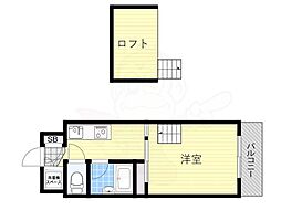ファイブツー 1DKの間取図画像