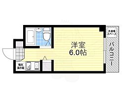HR下新庄 ワンルームの間取図画像