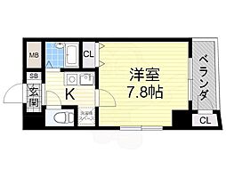 モンテ新大阪 1Kの間取図画像