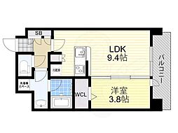 Urbanex江坂広芝 1LDKの間取図画像