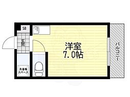 メゾン芳野 ワンルームの間取図画像