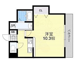 コートビレッジ2 1Kの間取図画像