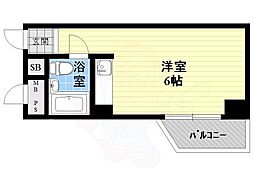 ネオハイツ第3新大阪 ワンルームの間取図画像