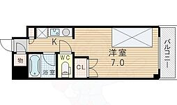 ミールズ江坂 1Kの間取図画像