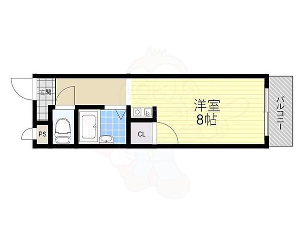 第3ハートビル 403｜大阪府枚方市長尾家具町４丁目(賃貸マンション1R・4階・20.12㎡)の写真 その2