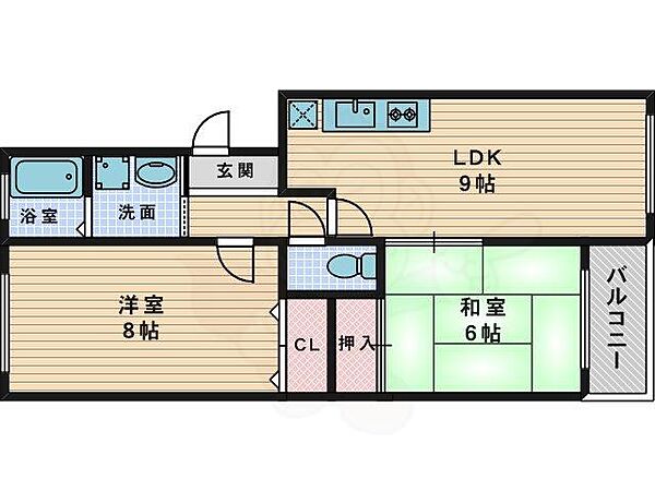 大阪府交野市私市３丁目(賃貸マンション2LDK・3階・50.07㎡)の写真 その2