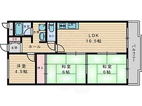 大阪府枚方市上島町1番16号（賃貸マンション3LDK・4階・61.00㎡） その2