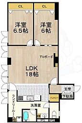 PHOENIX COURT 交野2 2階2LDKの間取り