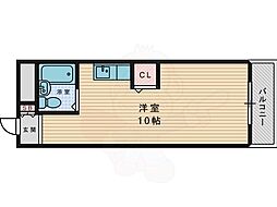 パークサイドやなぎ ワンルームの間取図画像