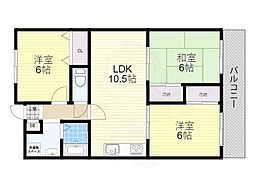 パークサイドスクエア 3LDKの間取図画像