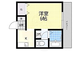 グリーンヒル・カリム 1Kの間取図画像