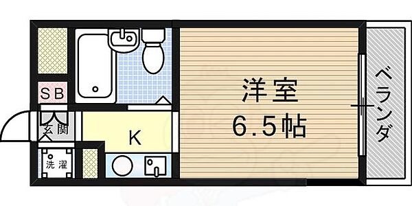 ジョイフル南塚口1号館 ｜兵庫県尼崎市南塚口町６丁目(賃貸マンション1K・2階・18.15㎡)の写真 その2