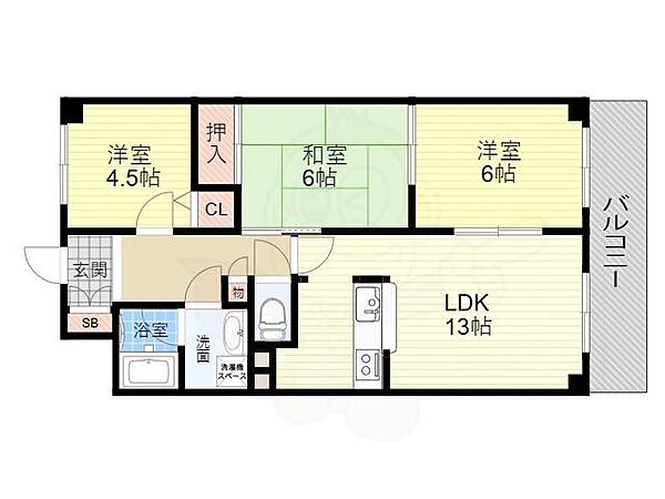 ドムール御願塚 ｜兵庫県伊丹市御願塚２丁目(賃貸マンション3LDK・3階・67.10㎡)の写真 その2