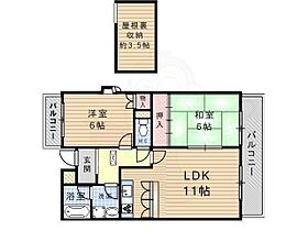 セントエルモス2  ｜ 兵庫県尼崎市南武庫之荘３丁目26番12号（賃貸マンション2LDK・4階・55.06㎡） その2