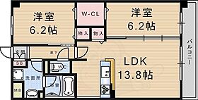 フルール デ ポワ武庫之荘  ｜ 兵庫県尼崎市武庫之荘８丁目（賃貸マンション2LDK・2階・60.23㎡） その2