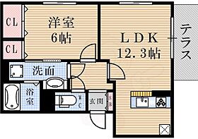 フローリッシュ（Flourish） 201 ｜ 兵庫県尼崎市南武庫之荘２丁目21番8号（賃貸アパート1LDK・2階・45.51㎡） その2