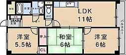 ラ・フォーレ武庫之荘 3LDKの間取図画像
