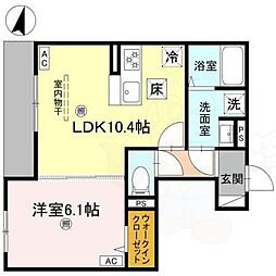 Meteor Grand 1階1LDKの間取り