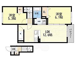 間取図画像 2LDK