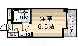 キューブ南武庫之荘3 ワンルームの間取図画像