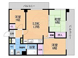 アルカディア武庫之荘東 3LDKの間取図画像