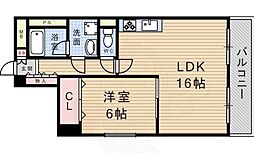 コスモライフ武庫 1LDKの間取図画像