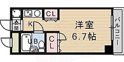 パシフィック南武庫之荘 ワンルームの間取図画像