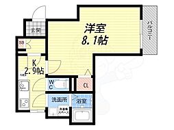 尼崎市元浜町3丁目アパート 1Kの間取図画像