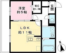 YOURMAISON若王寺 1LDKの間取図画像