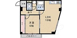 市隆ハイツ武庫之荘 1LDKの間取図画像
