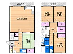 ジョイフル富松 4LDKの間取図画像