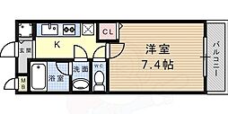 シェリール武庫之荘 1Kの間取図画像