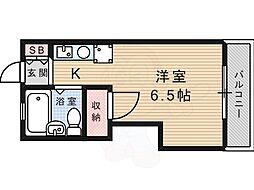 ジュエル武庫之荘 ワンルームの間取図画像