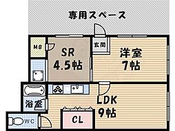 リアーズ武庫之荘 1SLDKの間取図画像