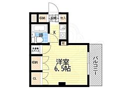 ハッピーコート塚口駅前 1Kの間取図画像
