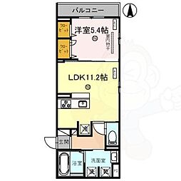 プルミエラムール 1LDKの間取図画像