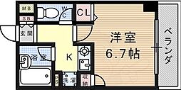 エスティライフ武庫之荘 1Kの間取図画像