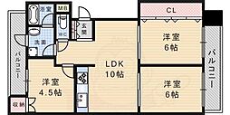 カサベラ武庫荘 3LDKの間取図画像