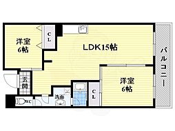 リアライズ武庫之荘 2LDKの間取図画像