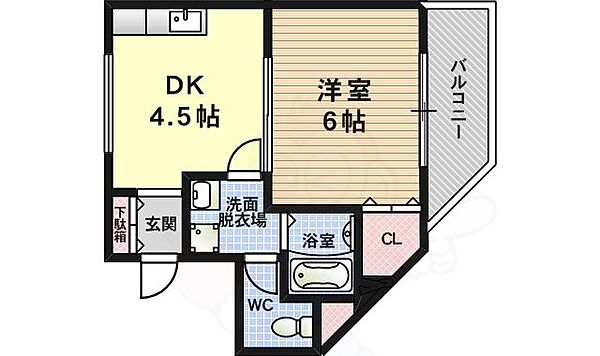 ボヌール 301｜大阪府大阪市西淀川区姫里１丁目(賃貸マンション1DK・3階・30.35㎡)の写真 その2