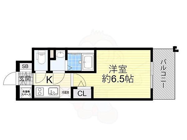 大阪府大阪市西淀川区千舟１丁目(賃貸マンション1K・9階・21.15㎡)の写真 その2