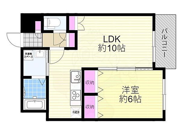 大阪府大阪市淀川区塚本５丁目(賃貸マンション1LDK・5階・34.22㎡)の写真 その2