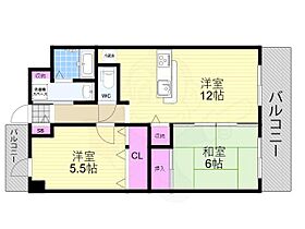 セントラルステージ千里2番館  ｜ 大阪府吹田市樫切山（賃貸マンション2LDK・2階・54.69㎡） その2