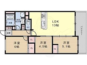 ライオンズクオーレ御幣島ヴェルデ 802 ｜ 大阪府大阪市西淀川区野里３丁目3番38号（賃貸マンション3LDK・8階・62.28㎡） その2