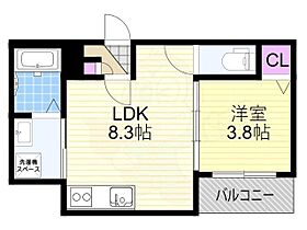 大阪府大阪市淀川区田川３丁目（賃貸アパート1LDK・3階・27.81㎡） その2