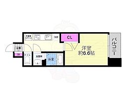 アドバンス大阪ヴェンティ 1Kの間取図画像